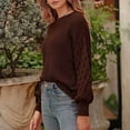 thumbnail image 6 of Fartey Fall Sweaters for Women 2025 Dressy Casual Long Sleeve Mock Neck Pullover Sweater Loose Fit Chunky Knit Jumper Tops Fashion Simple Solid Color Sweaters, 6 of 7
