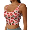 thumbnail image 2 of Balery Tomatoes Sujetadores deportivos con espalda cruzada para mujer, acolchados, sin costuras, de alto impacto, ideales para yoga, gimnasio, entrenamiento y fitness.-Small, 2 of 8
