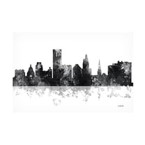 Trademark Fine Art Marlene Watson Providence Rhode Island Skyline BG-1 Canvas Wall Art - 12x19