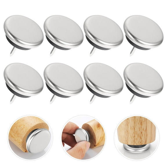 20 Pcs Non Furniture Glides Protector Spikes Felt Pads Moving Sliders Silver