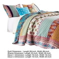 thumbnail image 5 of Sama 4 Piece Reversible Twin Quilt Set, Floral Print Patterns, Multicolor- Saltoro Sherpi, 5 of 5