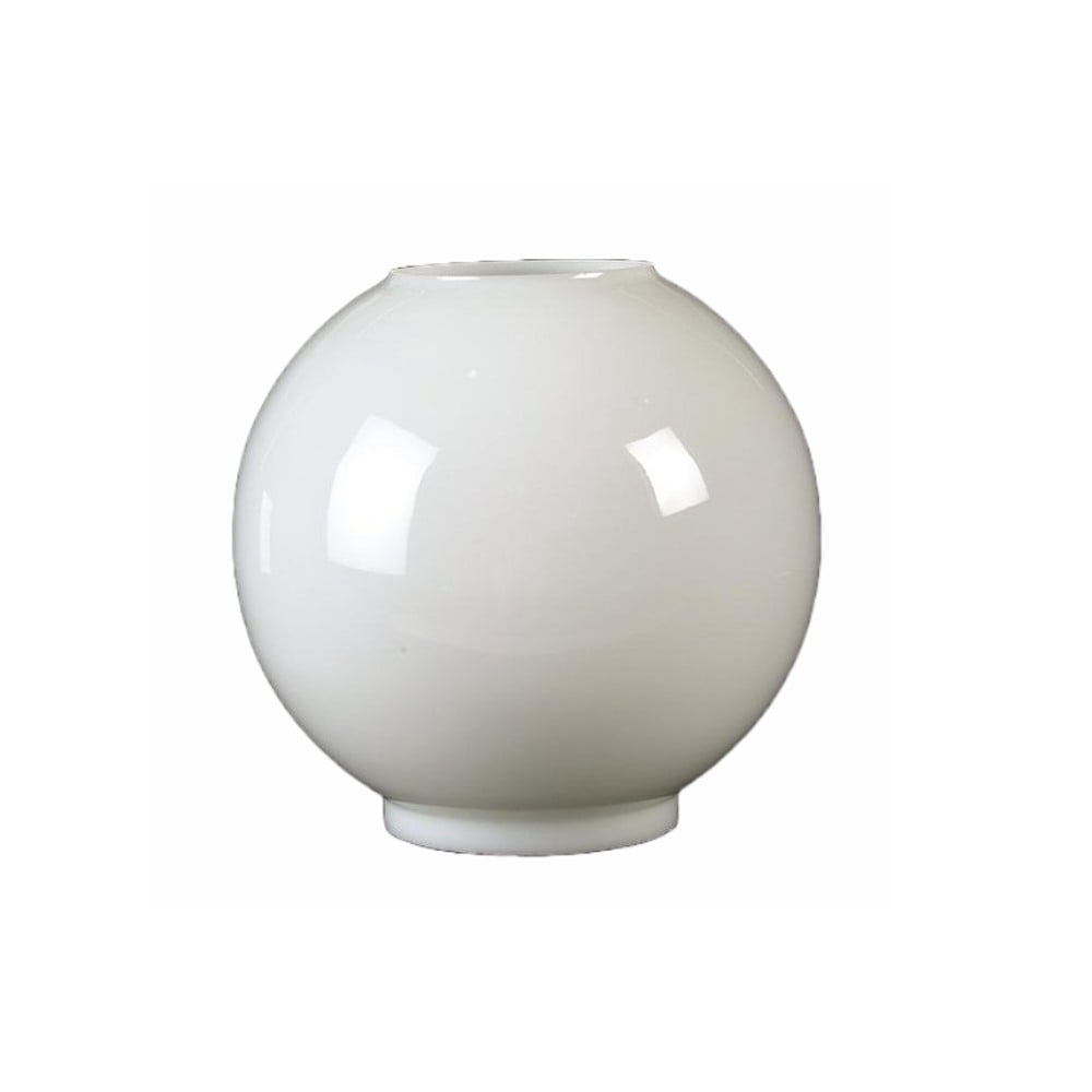 Opal White USAMade HandBlown Glass Ball Oil Lamp Shade 8"