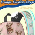 thumbnail image 5 of Highland Cow and Flower Print 17" School Backpacks for Teens,Waterproof Oxford Fabric,S-Shape Padded Straps for School,Travel,Hiking,Camping, 5 of 6