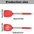 thumbnail image 3 of On Sale!npkgvia Cooking Utensils,Pack of 2 Silicone Solid Turner Non Stick Slotted Kitchen Spatulas High Heat Cooking Utensils Ideal Cookware for Fish Eggs Pancakes,Cooking Gadgets,Red, 3 of 9