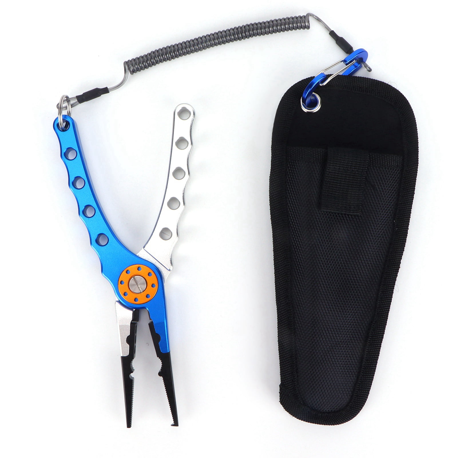 Blue Silver Fishing Lure Pliers Tongs Multifunction Aluminum Alloy Hook Remover Tool Equipment