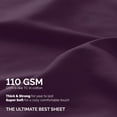 thumbnail image 3 of Empyrean Bedding Premium Flat Sheets – 2-Pack “110 GSM” Top Bed Sheets Double Brushed Microfiber Thick and Comfortable Flat Sheets Set, Luxurious & Soft Hotel Hypoallergenic, Full, Purple Eggplant, 3 of 5