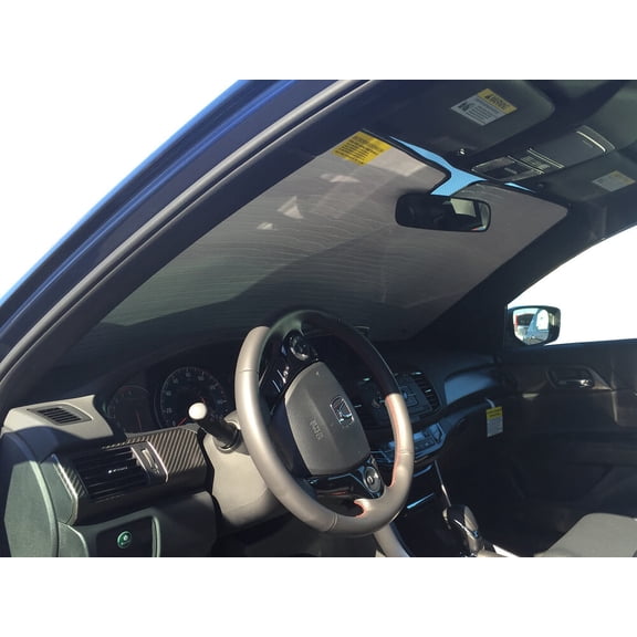 HeatShield, The Original Windshield Sun Shade, Custom-Fit for Honda Accord Sedan w/o Sensor 2013, 2014, 2015, 2016, 2017, Silver Series