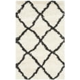 thumbnail image 2 of SAFAVIEH Belize Joisse Geometric Plush Shag Area Rug, Ivory/Charcoal, 3' x 5', 2 of 5
