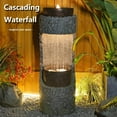 thumbnail image 3 of Waterfalls Fountain Floor Standing Water Fountains with LED Lights for Garden, Living Room, Patio, 3 of 5