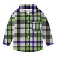 thumbnail image 4 of YUNAFFT Boys & Girls Checkered Pocket Shirt Long Sleeve School Uniform Cute Casual Stylish, 4 of 9