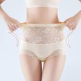 thumbnail image 2 of Kmdttou Period Underwear for Women Sexy Lace High Cut Panties Comfort Bikini Panty Stretch Underpants Breathable Ladies Briefs (Available in Plus Size) Beige-M, 2 of 9
