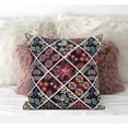 thumbnail image 3 of Fall Patch Snowflowers Throw Fabric Pillow in Gray Blue Navy 16x16, 3 of 7