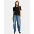 thumbnail image 2 of Time and Tru Women's Sweater Tee with Short Sleeves, Lightweight, Sizes XS-XXXL, 2 of 5