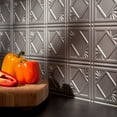 thumbnail image 2 of FASÄDE Traditional 4 Decorative Vinyl Backsplash Panel in Argent Silver (6X6 Inch Sample), 2 of 7
