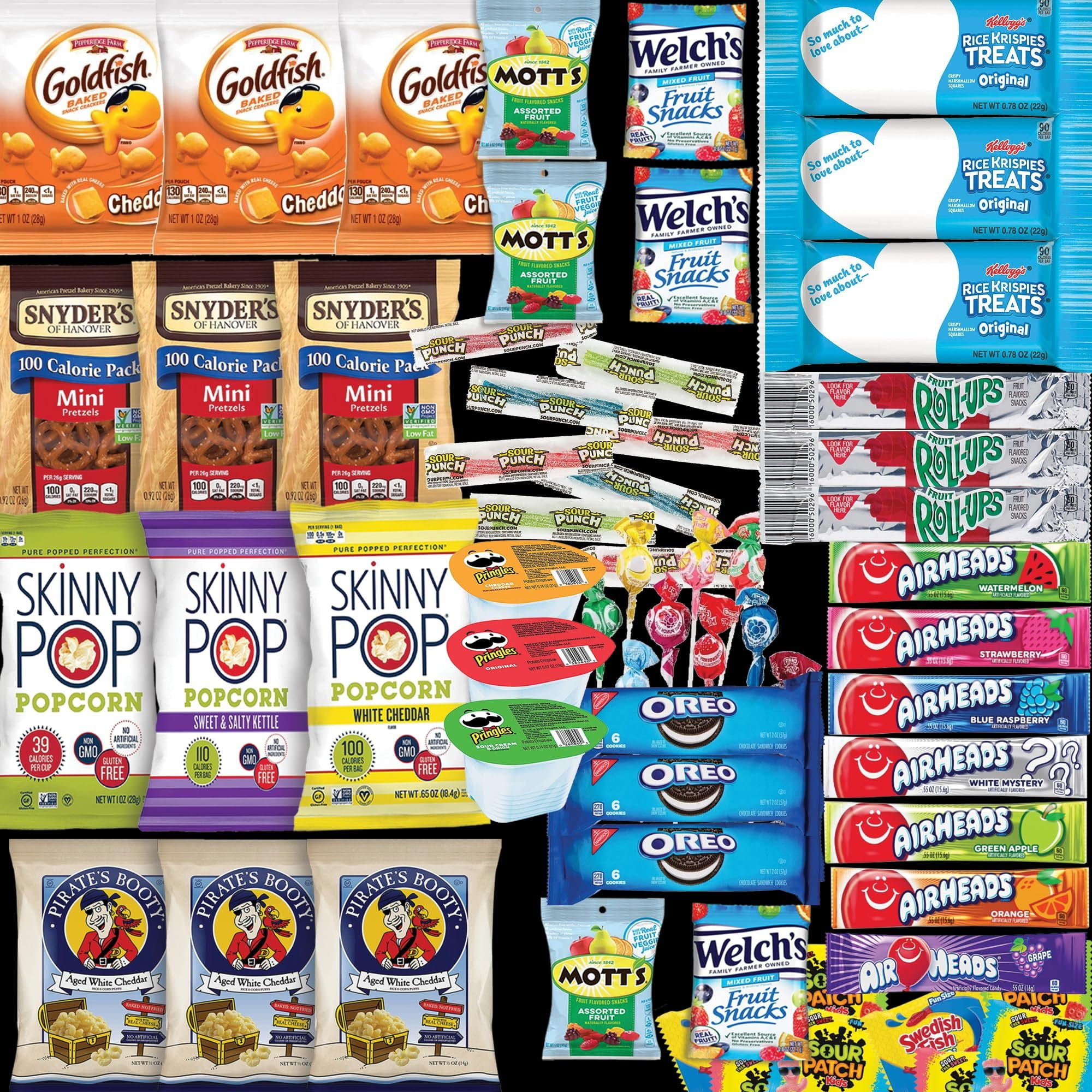 Peanut Free Snacks & Tree Nut-Free Snacks Variety Pack - Allergy Friendly Snacks for Kids Individually Wrapped - Cookies, Candy, Crackers, Chips - Bulk Assortment 60 Count