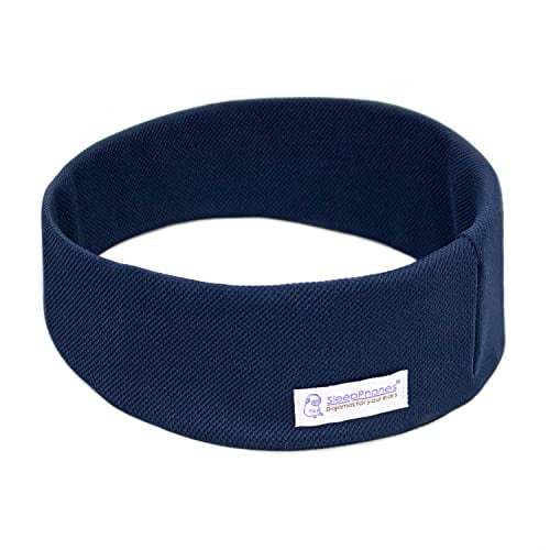 Auriculares inalámbricos para dormir SleepPhones de AcousticSheep V8 | Batería de 24 horas | Originales y Más Cómodos Auriculares Bluetooth para Dormir (Pequeños, Nighttide Navy Breeze)