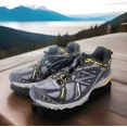 thumbnail image 1 of New Balance 610 Trail Running Shoes Men's Sz 8 Gray Black Orange Athletic, 1 of 5