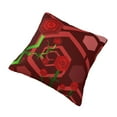 thumbnail image 3 of YFYANG Square Decorative Throw Pillow Case (Without Pillow Insert), Red Geometric Rose Bedroom Sofa Car Cushion Cover, 12"x12", 3 of 9