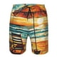 thumbnail image 3 of Fotbe Beach Umbrella Sunset Trajes de Baño Estampados para Hombre, Shorts de Verano de Secado Rápido, Ropa de Playa, Bañadores-3X-Large, 3 of 6