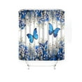 thumbnail image 2 of CSCHome Butterfly Shower Curtain, Waterproof Fabric for Bathroom, Shower Curtain Machine Washable, 71X71inch, Blue, 2 of 5