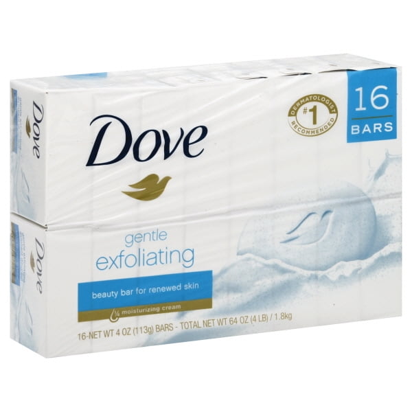 Dove Beauty Bar, Gentle Exfoliating - 4 oz. - 16 bars