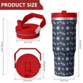 thumbnail image 4 of Christmas 30oz Handheld Travel Tumbler with Handle – Double Wall Stainless Steel Insulated Cup, Flip Straw Lid, Leak-Proof & BPA-Free for Hot and Cold Drinks – Durable Coffee & Juice Mug Black, 4 of 7