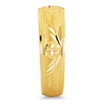 thumbnail image 3 of Wellingsale Mens Solid 14k Yellow Gold Polished Diamond Cut Wedding Ring Band - Size 8.5, 3 of 5