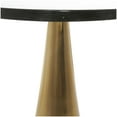 thumbnail image 5 of DecMode 16" x 24" Gold Aluminum Metal Cone Geometric Accent Table with Textured Glass Tabletop, 1-Piece, 5 of 11