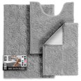 thumbnail image 1 of Juego de alfombras de baño Hearth & Harbor Silver Chenille, 3 unidades, 1 of 9