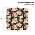 thumbnail image 2 of Lsque Rose Flowers Pattern 4" Drink Coasters Set of 4, PVC Leather Absorbent Coasters, Table Coaster Set Decorative Coffee Cup Coasters Housewarming Gift -Square, 2 of 6