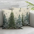 thumbnail image 3 of Nawypu  Christmas Trees Snowflake Throw Pillow Cover, Winter Holiday Cushion Case Decoration for Sofa Couch, 3 of 5