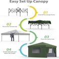 thumbnail image 2 of EastVita 10x10 Pop Up Awning with 4 Sidewalls 4 Ground Stakes 4 Ropes 4 Sandbags Green, 2 of 7