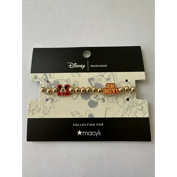 Disney Baublebar for Macy's Mickey & Minnie Icon Pisa Bracelet New with Card