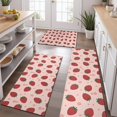 thumbnail image 2 of Strawberry Plants Fruit Flower Pink Pattern Kitchen Rugs Sets Of 3,Kitchen Runner Rugs Non Skid Washable,Decorative Kitchen Floor Mats for Kitchen,Sink,Laundry,17"x30"+ 17"x47" + 17"x59", 2 of 6