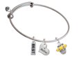 thumbnail image 1 of Crystal Yellow Spinner Mother Heart Expandable Bangle Bracelet, 1 of 1