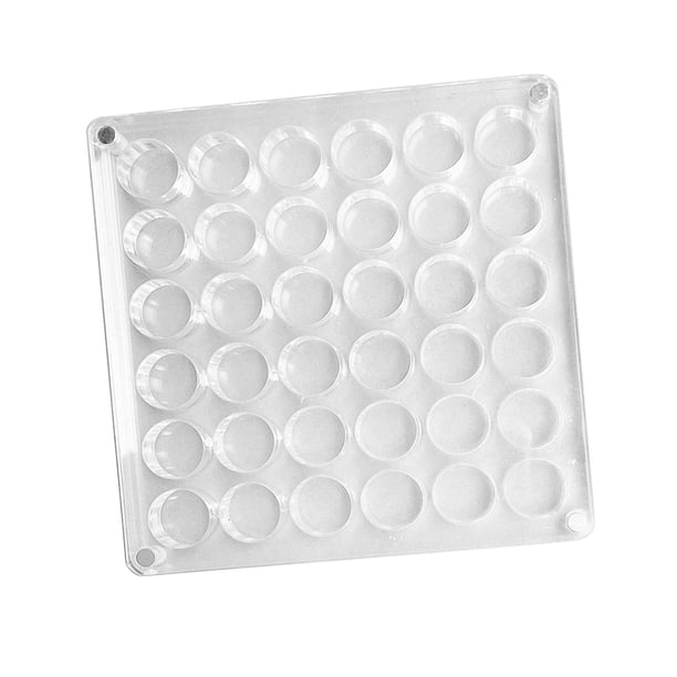 Caja de almacenamiento de diamantes de imitación de uñas acrílicas, caja de joyería vacía, organizador de 36 cuadrículas Fernando Estuche de diamantes de imitación para uñas