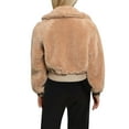 thumbnail image 3 of FANCYINN Womens Teddy Cropped Faux Fur Jacket Furry Lapel Coat Zip Up With Pockets Warm Winter Khaki M, 3 of 7