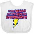thumbnail image 3 of Inktastic These Nerds Put My Cape on Backwards&reg; Superhero R Boys or Girls Baby Bib, 3 of 4