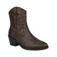 thumbnail image 1 of Picotee Brown Tan Soda Women Cowgirl Cowboy Western Stitched Ankle Boots Pointy Toe 5.5, 1 of 4