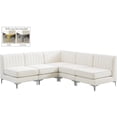 thumbnail image 2 of Meridian Furniture Alina Sectionnel Modulaire en Velours Crème, 2 of 12