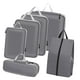thumbnail image 1 of 6 uds de cubos de embalaje para maletas perfecl Bolsas organizadoras de viaje gris, 1 of 8