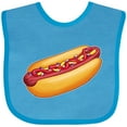 thumbnail image 3 of Inktastic Hot Dog Illustration with Mustard Onions and Ketchup Boys or Girls Baby Bib, 3 of 4