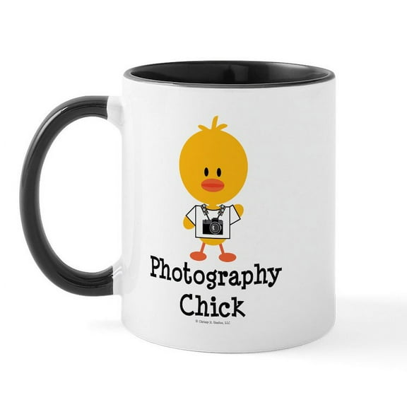 CafePress - Photography Chick Mug - 11 oz Ceramic Mug - Novelty Coffee Tea Cup