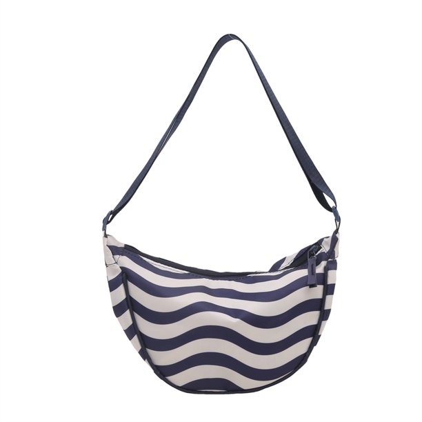 Sling Crescent Bolso Hombro Monedero Bag Mujer Nylon Cierre Dumpling Media