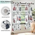 thumbnail image 3 of Yayeee Window Curtains Set of 2 for Living Room Light Filtering 63"x52", Car Fly Pattern, 3 of 7