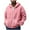 Pink, variant on Men's Fuzzy Sherpa Jacket Fleece Long Sleeve Full-Zip Hooded Coat Winter Casual Warm Outdoor Coats with Pocket