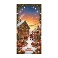 thumbnail image 3 of Christmas Front Door Cover Elastic, 35 * 71'' Door Decorations for Christmas Festive Party Home Decor,Town,35.4 × 70.87 in, 3 of 4