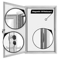 thumbnail image 4 of INNOVART Enclosed Bulletin Board 36”x24”, Lockable Dry Erase Noticeboard with Aluminum Frame, Outdoor Enclosed Whiteboard Weatherproof, Wall Display Case with Swing-Open Door Information Cabinet, 4 of 7