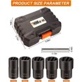 thumbnail image 3 of PinesC Lug Nut Remover, 6 Pieces Wheel Lock Removal Kit for Removing Stripped, Damaged, Frozen, Rusted, Rounded-Off Bolts, Nuts & Screws 6-piece, 3 of 5