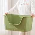 thumbnail image 6 of Extra Large Litter Box with High Sides 25.27" Lx17.83 Wx13.11 H,Anti-Splashing,Tool-Free Assembly,Multi Kitty Cat Litter Box,Jumbo (Grey), 6 of 7